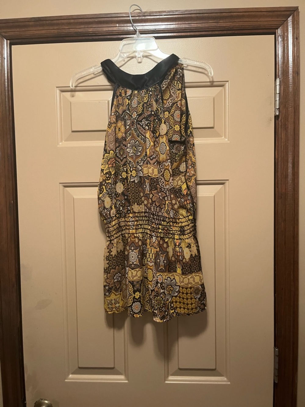 Women’s Yellow Paisley Halter Shirt